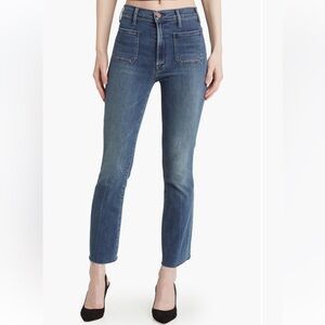 EUC Mother Hustler medium blue patch pocket jeans, ankle flare, 29 👖